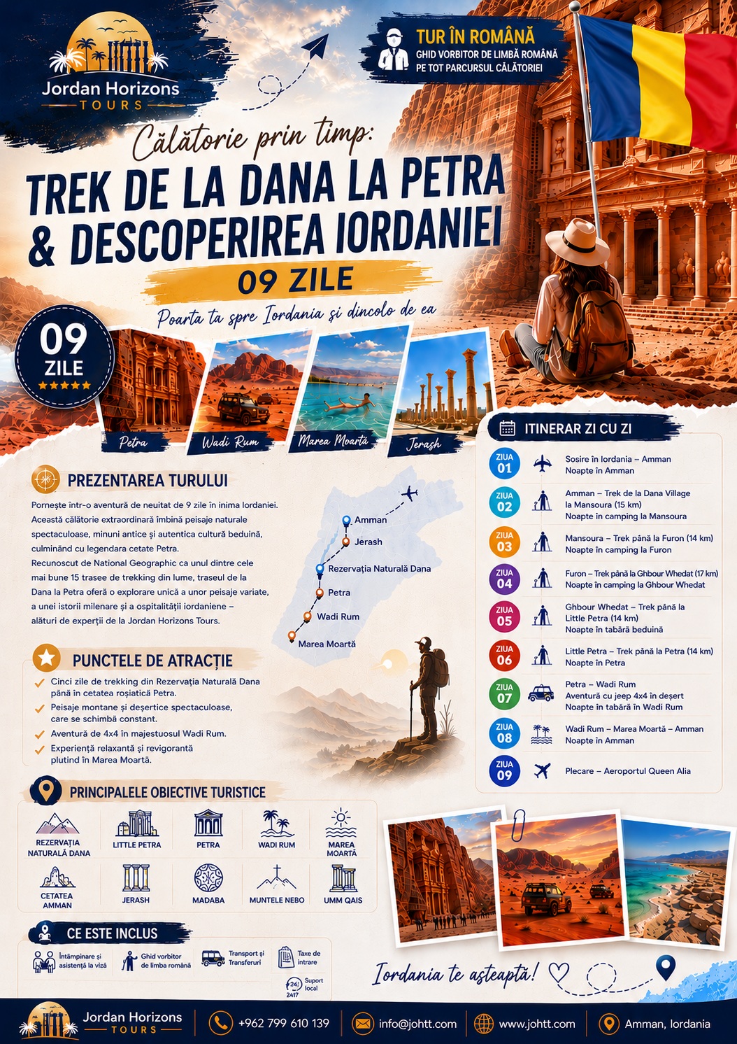 Drumeții în Iordania - De la Dana la Petra - Tururi de aventură în Iordania